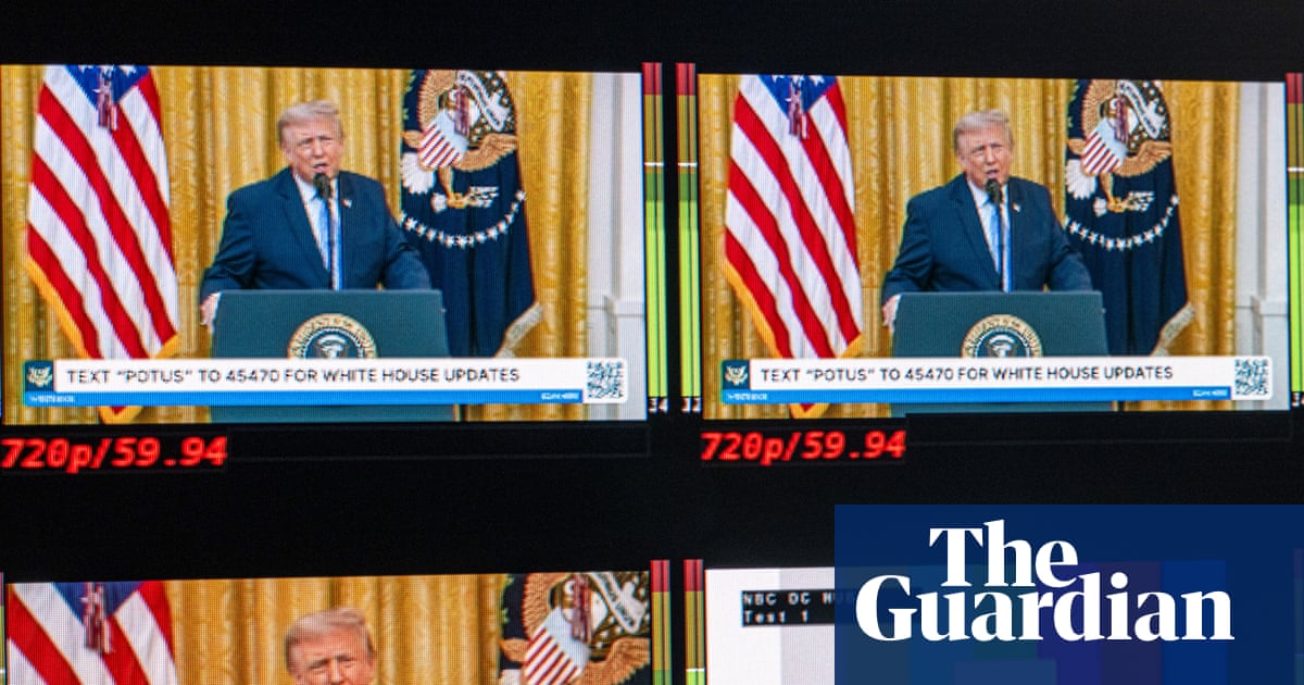 US TV networks split on broadcasting Trump’s election-focused speech | US news