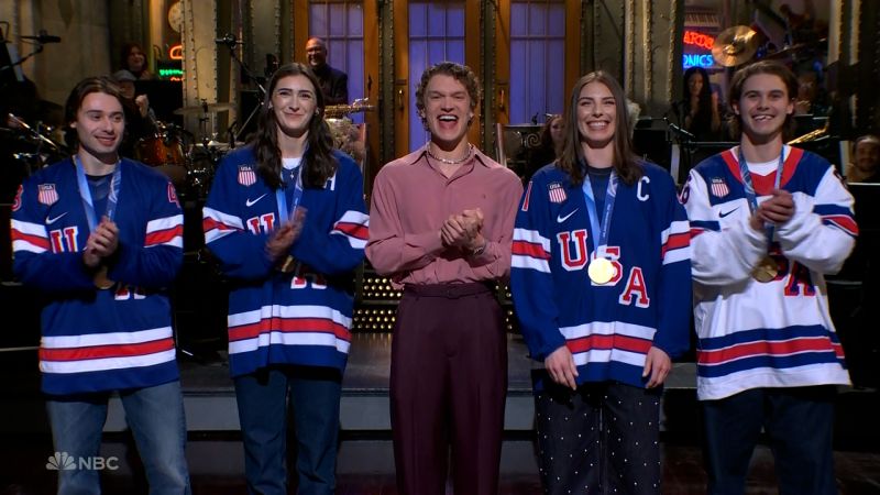 Watch Connor Storrie host ‘SNL’ with Olympic hockey players