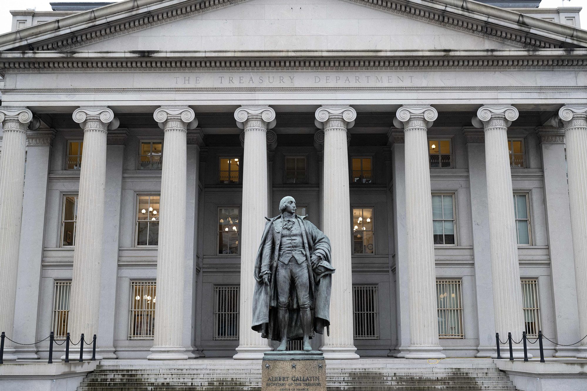 Saul Loeb/AFP/Getty Images via CNN NewsourceThe US Treasury Department building is seen in Washington