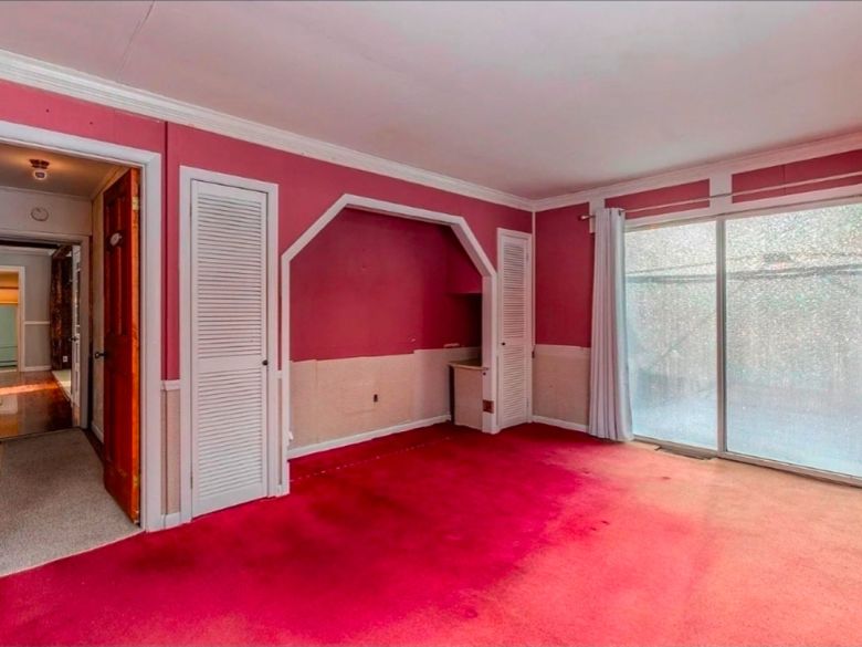 Matt and Molly Dodge's bedroom before they began the renovation process.